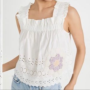 NWOT - SEA New York Violette Eyelet Patch Top
